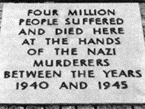 Auschwitz 4 million plaque